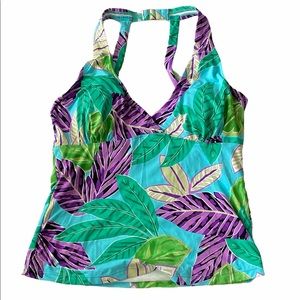 Island Escape Tropical Tankini Top Swim 8 Swimsuit One Piece Bikini